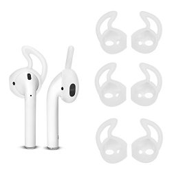 Teemade 6 Pieces Airpods Ear Hooks Apple Earpods Cover Tips Silicone Covers For Apple Earphones Headphones Clear
