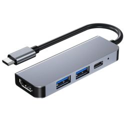 Urk 4IN1 USB C Hub With USB 2.0 USB 3.0 Pd 3.0 Power HDMI For PC Laptop