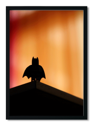 Decor Print Batman Silhouette - White Framed A3