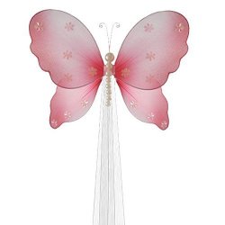 The Butterfly Grove Isabella Butterfly Curtain Tieback For Baby Pink Carnation SMALL 5" X 4
