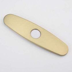 Shamanda 10-INCH Escutcheon Hole Cover Deck Plate For Bathroom Kitchen Sink Faucet Stainless Steel Brushed Gold DP60001-3