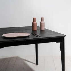 Klip Dining Table - Timber Top - 10 Seater Black Ash