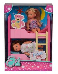 EVI LOVE 2 In 1 Bunk Bed With 2 Dolls & Bedding