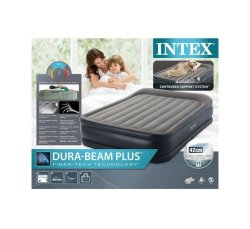 Intex Queen Raised Pillow Airbed With Built-in Pump