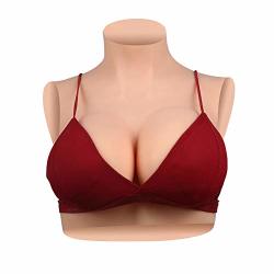 Vollence Straps on Silicone Breast Forms Fake Breast with Straps for Mastectomy Crossdresser Transgender Cosplay 