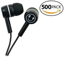 Smithoutlet 500 Pack Student Classroom Testing Headphones Smile Earbuds In Bulk