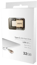 Adata Auc350-32g-cgd Uc350 32gb Flash Drive Gold