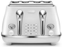 DeLonghi Icona Elements 4 Slice Toaster White CTOE4003.W