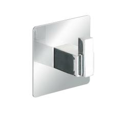 Wenko Turbo-loc Stainless Steel Wall Single Hook Quadro Range - No Drilling Required