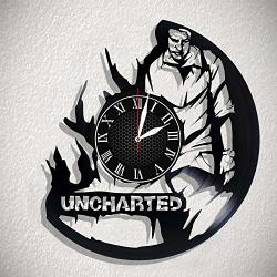 Bombstudio Uncharted 4: A Thief's End Vinyl Record Wall Clock Uncharted 4: A Thief's End Handmade For Kitchen Office Bedroom. Uncharted 4: A Thief's End Ideal Wall Poster