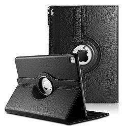 Sumaclife Black Pu Leather 360 Degree Rotating Stand Case Cover Skin For Apple Ipad Pro 9.7" 2016 Ipad Air 3