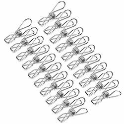 20 pcs Metal Clips with Hooks Durable Laundry Pegs Curtains Clothes Hanging 