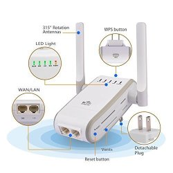 Wifi Range Extender Ultrics 300MBPS Wireless-n Range Booster Wifi Repeater Full Coverage Wi-fi Hotspot Router 5 Working Modes Wps Function Easy Installation Wall Plug