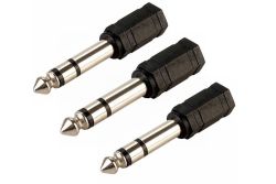 Adapter 6.5MM Plug To 3.5MM Stereo Socket - Pack Of 3