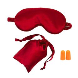 Silk Double-side Shading Eyeshade Sleeping Eye Mask - Red