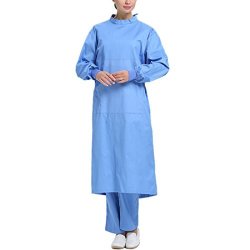 Freahap R Isolation Gown Surgical Uniform Isolation Gown Adult Surgeon Costume Blue Women M