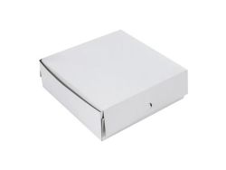 Cake Or Takeaway Box - 10 Units - White - 9 X 9 X 4