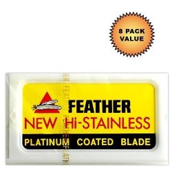 Feather Hi-stainless Platinum Double Edge Razor Blades :: 80 Ct