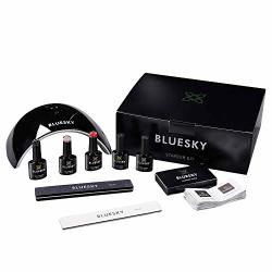 Bluesky Gel Nail Polish Kit With Uv Light - Starter Kit With 24W Uv LED Lamp Nail Dryer 3 X 10ML Gel Nail Polishes