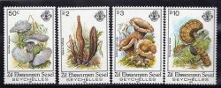 Zil Elwannyen Sesel 1985 "fungi" Set Of 4 Umm Sg 95-98. Cat 6 35 Pounds.