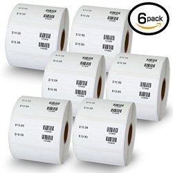 6 Rolls Dymo 30299 Compatible 3 8" X 3 4" Labelwriter Self-adhesive Jewelry Price Tag 2-UP Labels