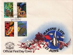Kenya 1980 Marine Life First Day Cover
