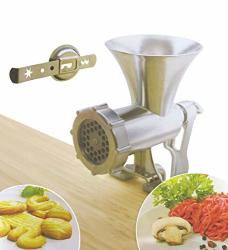 Tredoni Manual Meat Mincer Grinder & Vegetable Shredder Biscuits Patterns Attachment White Biscuit Machine Cookie Maker 