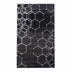 Modern Honeycomb 160X230CM Black Carpet