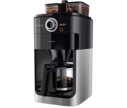 Philips 1.2L Grind & Brew Coffee Maker - Black silver HD7762 00