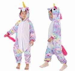 Girls Ladies Boys Unicorn Onesies Loungewear Rainbow Pink Purple Blue Star Unicorn Age 5-7