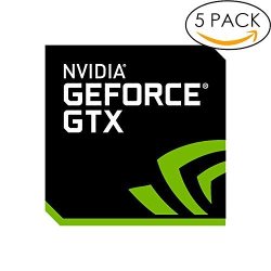 5X Original Nvidia Geforce GTX Sticker 17.5MM X 17.5MM With Authentic Hologram