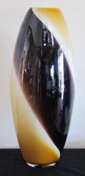 Glass Vase=hand-blown=huge=twirled Multilayer Colouring=stunning =murano? 50cm High