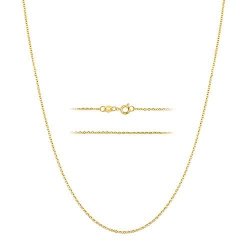 Kisper 24K Gold Over Stainless Steel 1.5MM Thin Cable Link Chain Necklace 18 Inch
