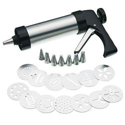 Stainless Steel Cookie Press Kit icing Decorating Gun Sets For Biscuit cake Decoration 22 Pieces