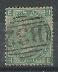 Great Britain Used Abroad 1865 1s Green Plate 4 With B32 Buenos Ayres Argentina Cancel Fine Used