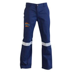 Pinnacle Welding & Safety D59 Flame Retardant & Acid Resist Trouser Safety Overall With Reflective Tape SIZE-32