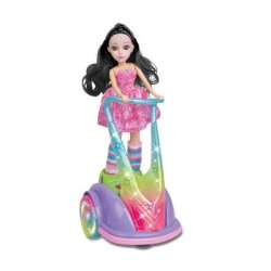 Fashion Doll On Scooter With Music And Lights