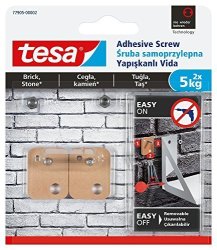 Tesa 77905-00002-00 Rectangular Removable Adhesive Screw For Rough Surfaces Brown 1.5 M X 19 Mm