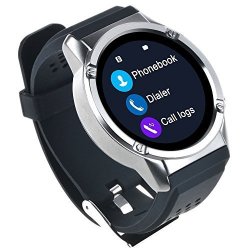 Flashmen Bluetooth Smart Watch 1.3 Inch Ips Round Touch Screen Dial Sleep Monitor Heart Rate Monitor And Pedometer For Ios And Android Device W26