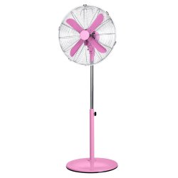 LOGIK 40CM Pedestal Fan Pink Pink