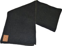 Jeep Knitted Scarf - Navy Blue & Grey Stripes