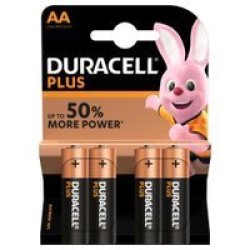 DURACELL Plus Power Alkaline Aa Batteries - Pack Of 4