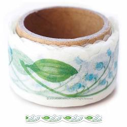 Green Flash Japanese Washi Masking Paper Die-cut Tape Flowers Bloom Room Lily Of Valley BR-018