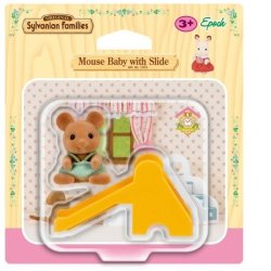 Sylvanian Families - Mouse Baby With Slide Playset
