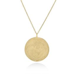 Infinity Disc Necklace - 18KT Yellow Gold Vermeil