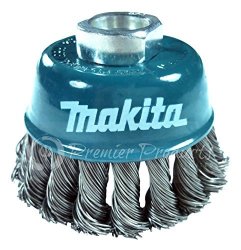 Makita 1 Piece - 3 Inch Knotted Wire Cup Brush For Grinders - Heavy-duty Conditioning For Metal - 3" X 5 8-INCH 11 Unc