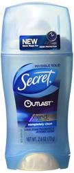 Secret Outlast Xtend Antiperspirant & Deodorant Invisible Solid Completely Clean 2.6 Oz Pack Of 4