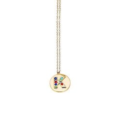 Ipogp Necklace Love Heart Pendant Necklace Bottle Charm Pendant With Crystals Jewelry Gifts For Women Gift Gold-k