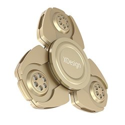 Xdesign Tri-spinner Fidget Focus Toy Stress Reducer For Kids And Adult Premium Metal Frame Easy Flick And Spin Figit Hand Finger Toys Perfect For