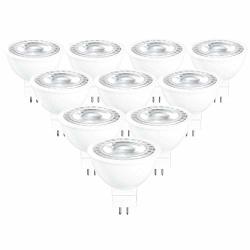 MR16 LED Bulb 5000K Daylight 12V GU5.3 Bipin Base Non-dimmable 50W Equivalent Halogen Bulbs 5W LED Replacement For Landscape Track Lighting 10-PACK
